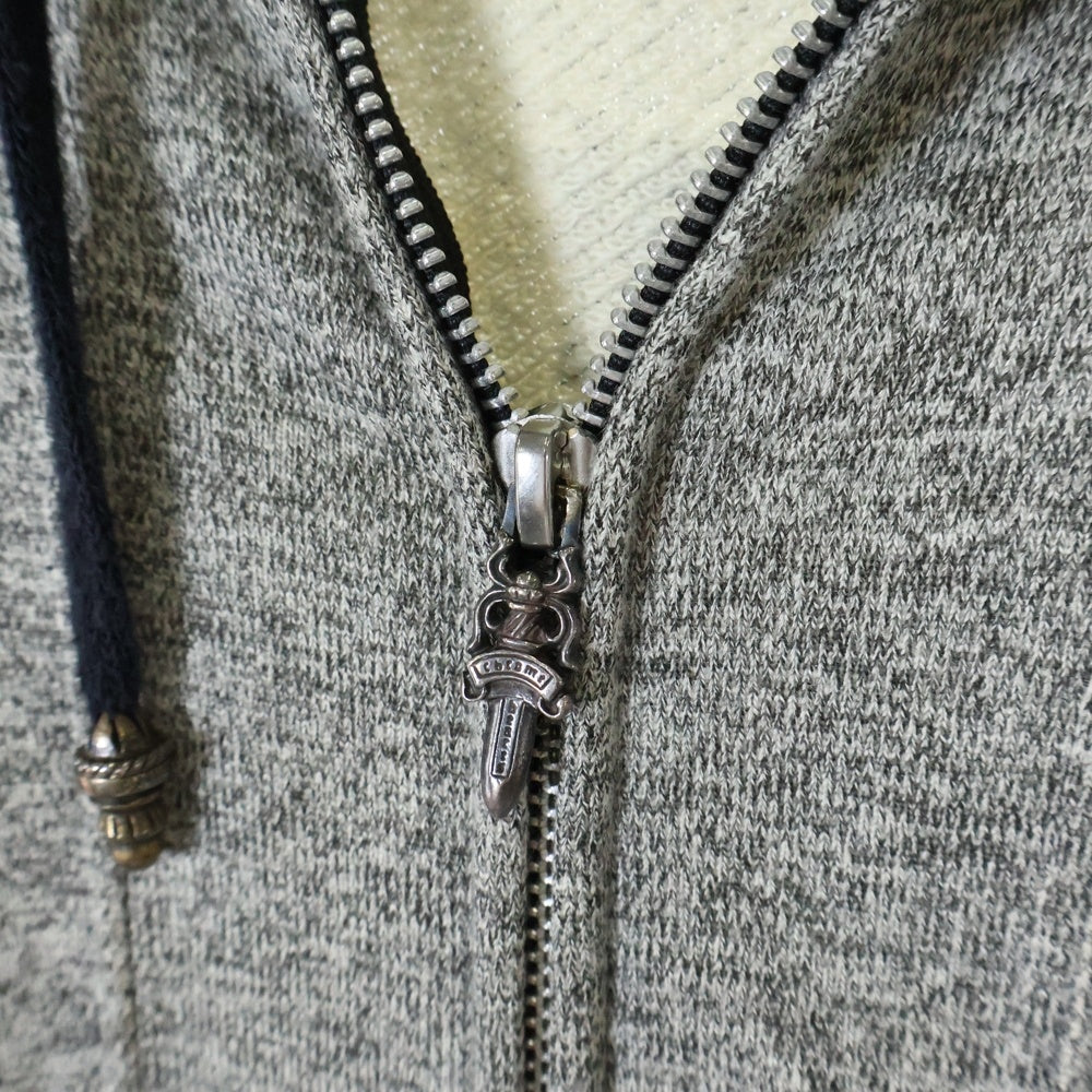 CHROME HEARTS(クロムハーツ) PPO DARLIN HD ZIP MATTY BOY バックプリント ダガー ジップアップパーカー グレー