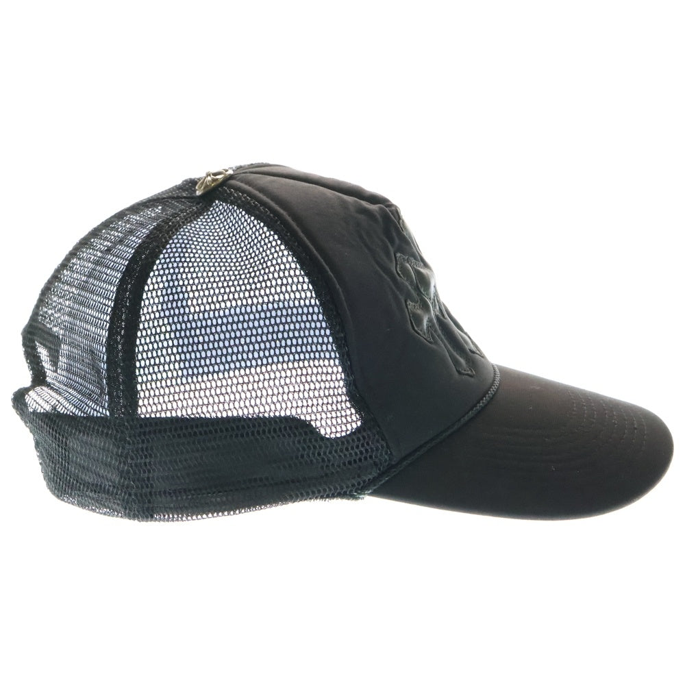 CHROME HEARTS(クロムハーツ) OLD CEMETERY CRS PATCH TRUCKER CAP オールドセメタリークロスパッチトラッカーキャップ 帽子 ブラック