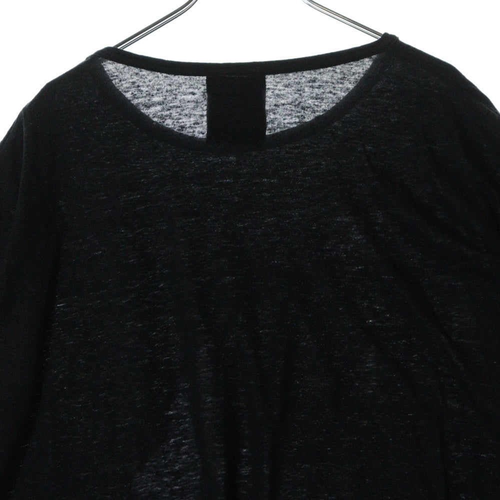BLACK Scandal Yohji Yamamoto(ブラックスキャンダルヨウジヤマモト) 20SS 顔柄丸首A 内田すずめ 狂っても生きてるからね クルーネック半袖Tシャツカットソー ブラック HN-T18-273