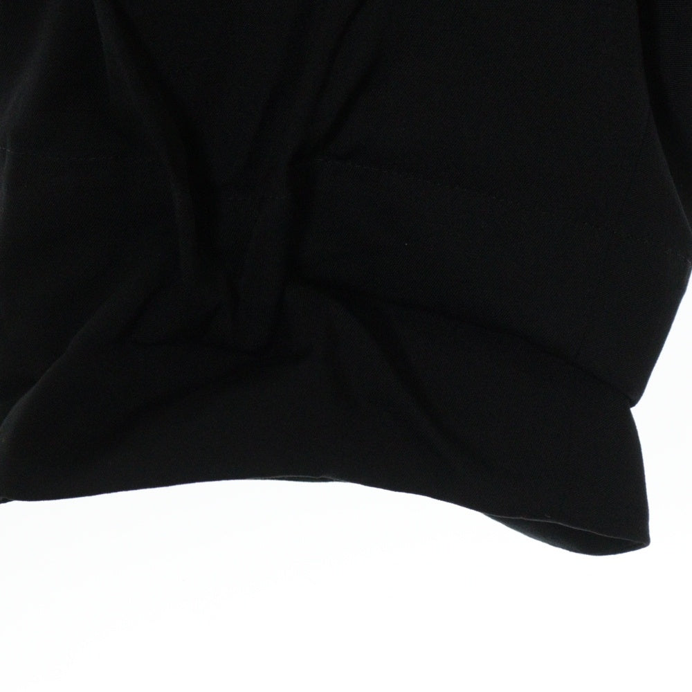 Yohji Yamamoto POUR HOMME(ヨウジヤマモト プールオム) 23SS ランダムタックウールワイドスラックスパンツ ブラック HZ-P54-100