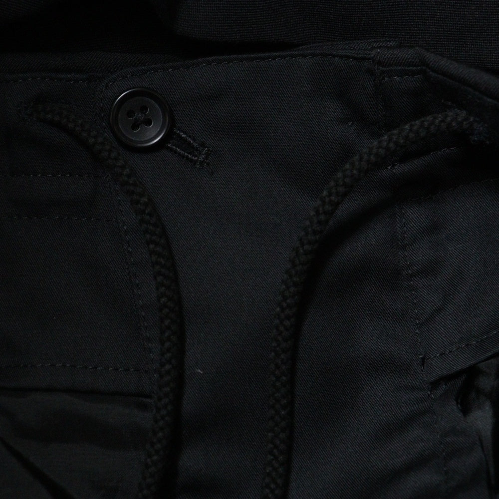 Yohji Yamamoto POUR HOMME(ヨウジヤマモト プールオム) 23SS ランダムタックウールワイドスラックスパンツ ブラック HZ-P54-100