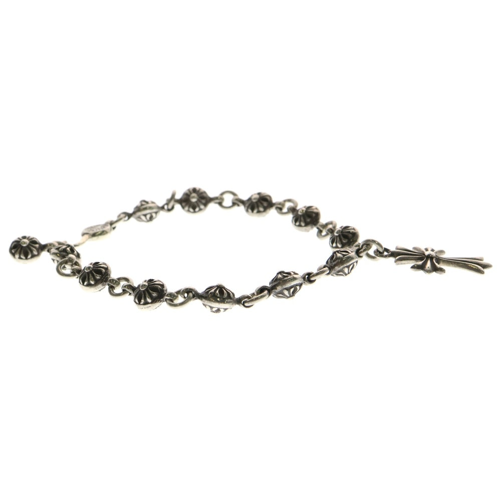 CHROME HEARTS(クロムハーツ) #1 CRSBL CHN TINY CH CRS クロスボールチェーン タイニーCHクロス ブレスレット シルバー