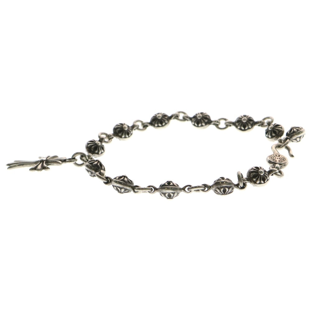 CHROME HEARTS(クロムハーツ) #1 CRSBL CHN TINY CH CRS クロスボールチェーン タイニーCHクロス ブレスレット シルバー