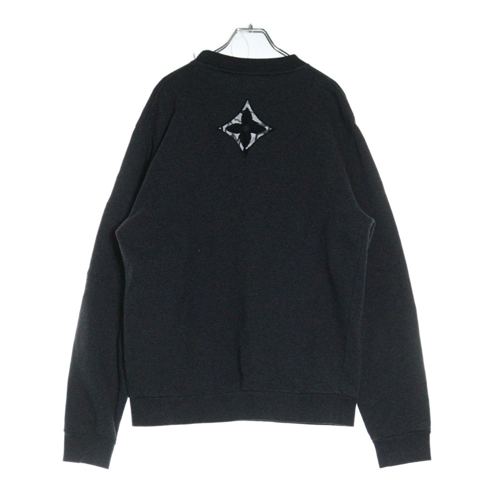 LOUIS VUITTON(ルイヴィトン) フロントLVロゴ クルーネック長袖スウェットトレーナー グレー RM241M UYR HQY13W