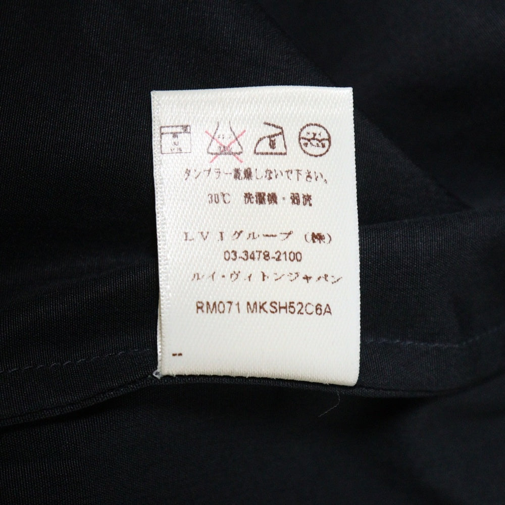 LOUIS VUITTON(ルイヴィトン) ワンポイント刺繍 コットン長袖シャツ ブラック RM071 MKSH52C6A