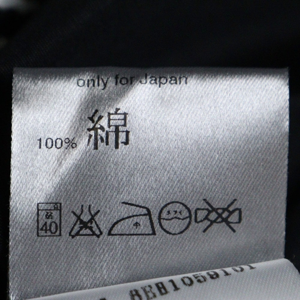 Dior HOMME(ディオールオム) 06SS エディ期 ステッチデザイン 半袖シャツ ブラック 6EF1059101