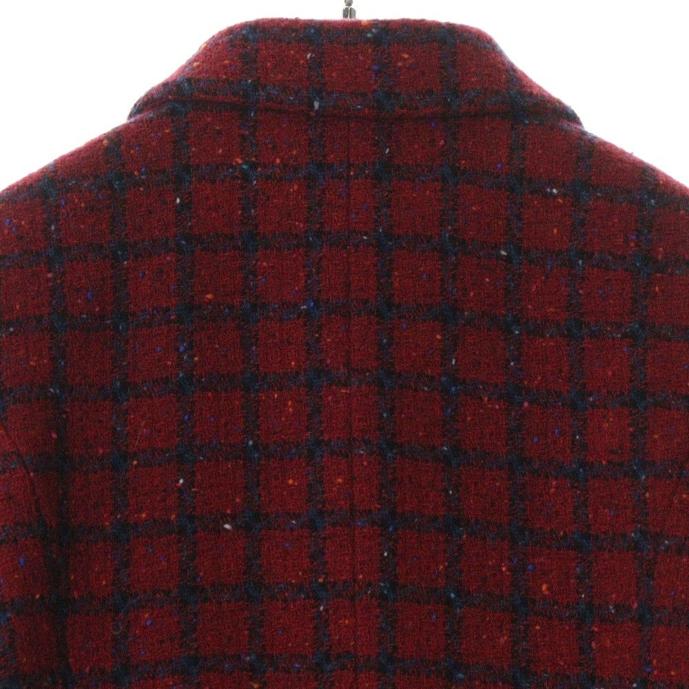 CHANEL(シャネル) 22AW ココボタン チェック柄 ツイードジャケット レディース レッド P73675V65157