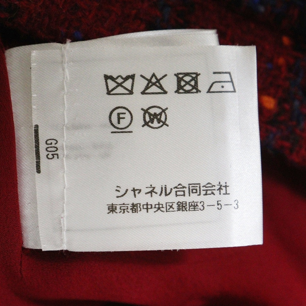 CHANEL(シャネル) 22AW ココボタン チェック柄 ツイードジャケット レディース レッド P73675V65157