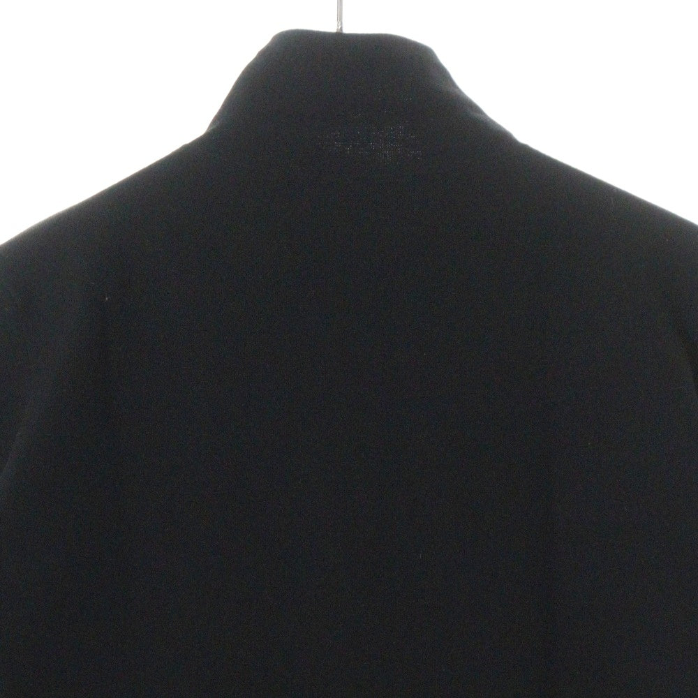 PRADA(プラダ) トライアングルロゴプレート付き ハイネック 5分袖 ジップアップ ミニワンピース レディース ブラック P26414 S212 1Y86