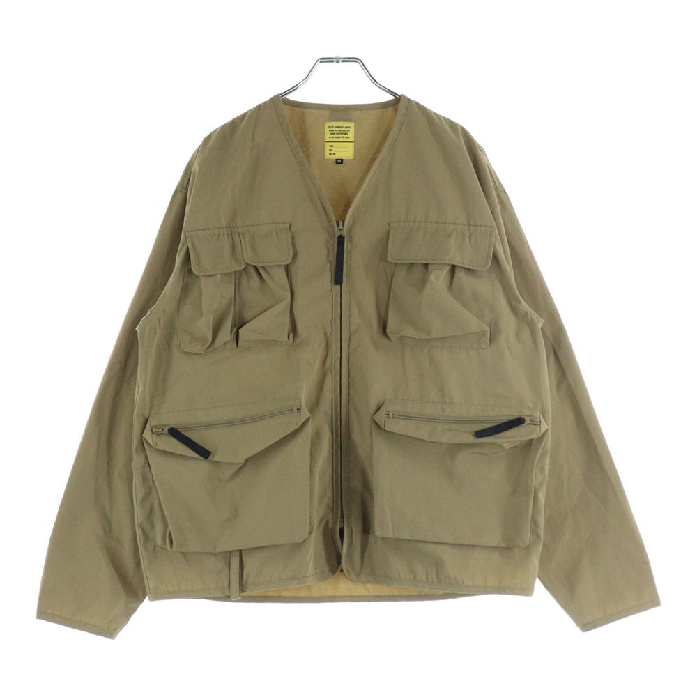 NO BRAND(ノーブランド) jeans factory clothes コンテナポケットブルゾンジャケット ベージュ