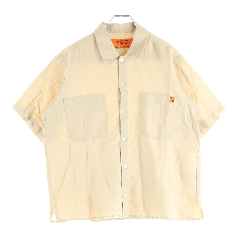 UNIVERSAL OVERALL(ユニバーサルオーバーオール) 両胸ポケット半袖シャツ ベージュ U923168-B