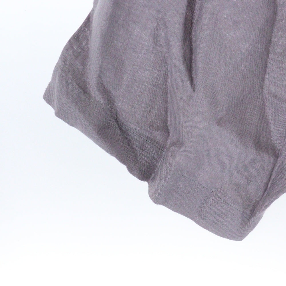 NO BRAND(ノーブランド) STANDARD WEAR リネン半袖シャツ パープル