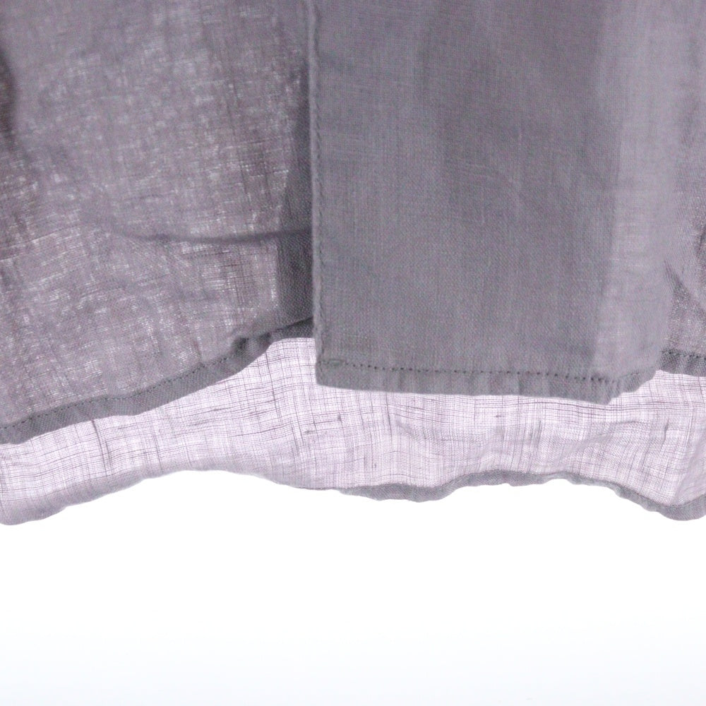 NO BRAND(ノーブランド) STANDARD WEAR リネン半袖シャツ パープル