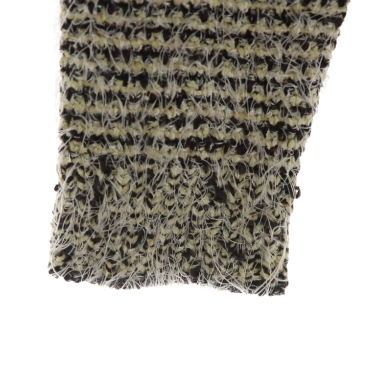 NO BRAND(ノーブランド) STEAF. 24AW PELT KNIT SHIRTS ペルトニットジップアップシャツ マルチカラー S24AW-K03