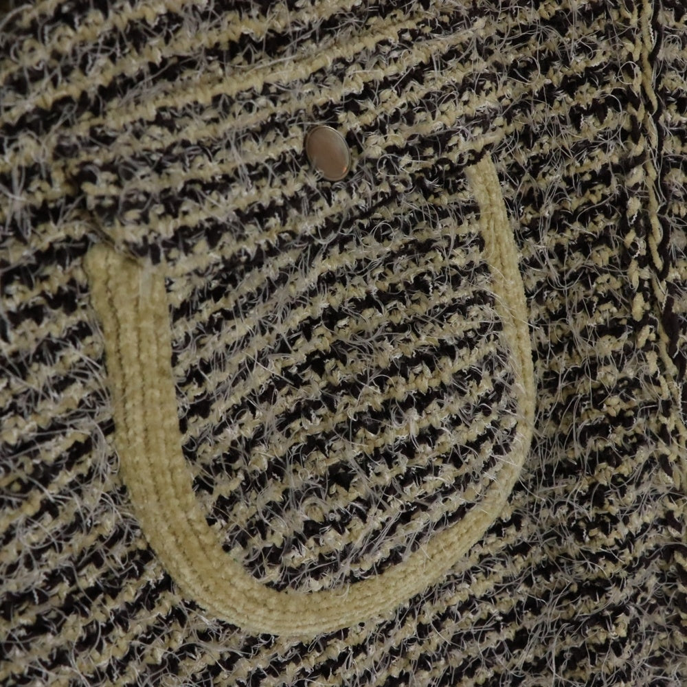 NO BRAND(ノーブランド) STEAF. 24AW PELT KNIT SHIRTS ペルトニットジップアップシャツ マルチカラー S24AW-K03