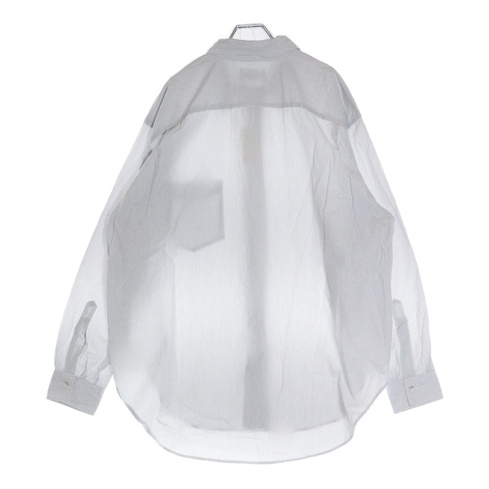 Marvine Pontiak shirt makers(マーヴィンポンティアックシャツメイカーズ) ピンストライプ長袖シャツブラウス ホワイト 2003S