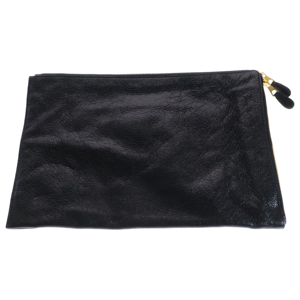 BALENCIAGA(バレンシアガ) ジャイアントクラッチ レザークラッチバッグ ブラック/ゴールド 370994