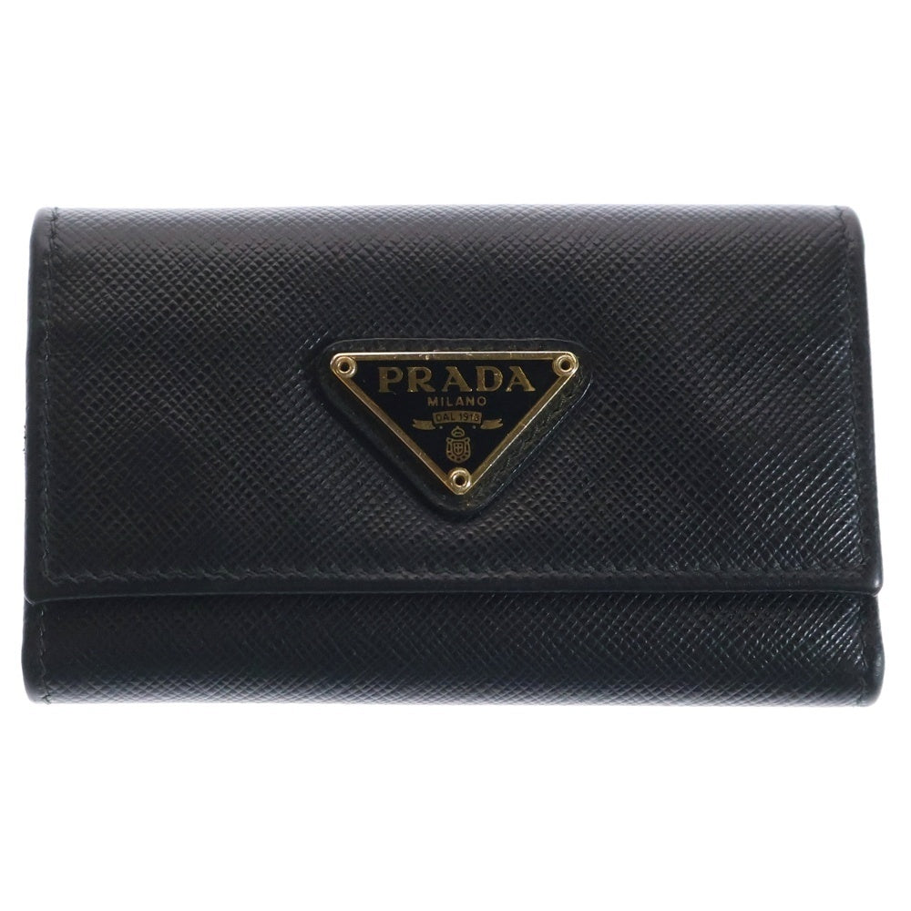 PRADA(プラダ) サフィアーノメタルロゴ キーケース ブラック1PG222
