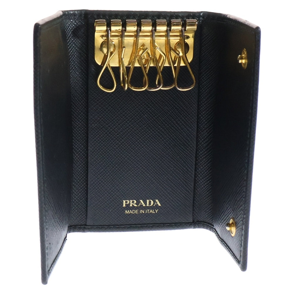 PRADA(プラダ) サフィアーノメタルロゴ キーケース ブラック1PG222