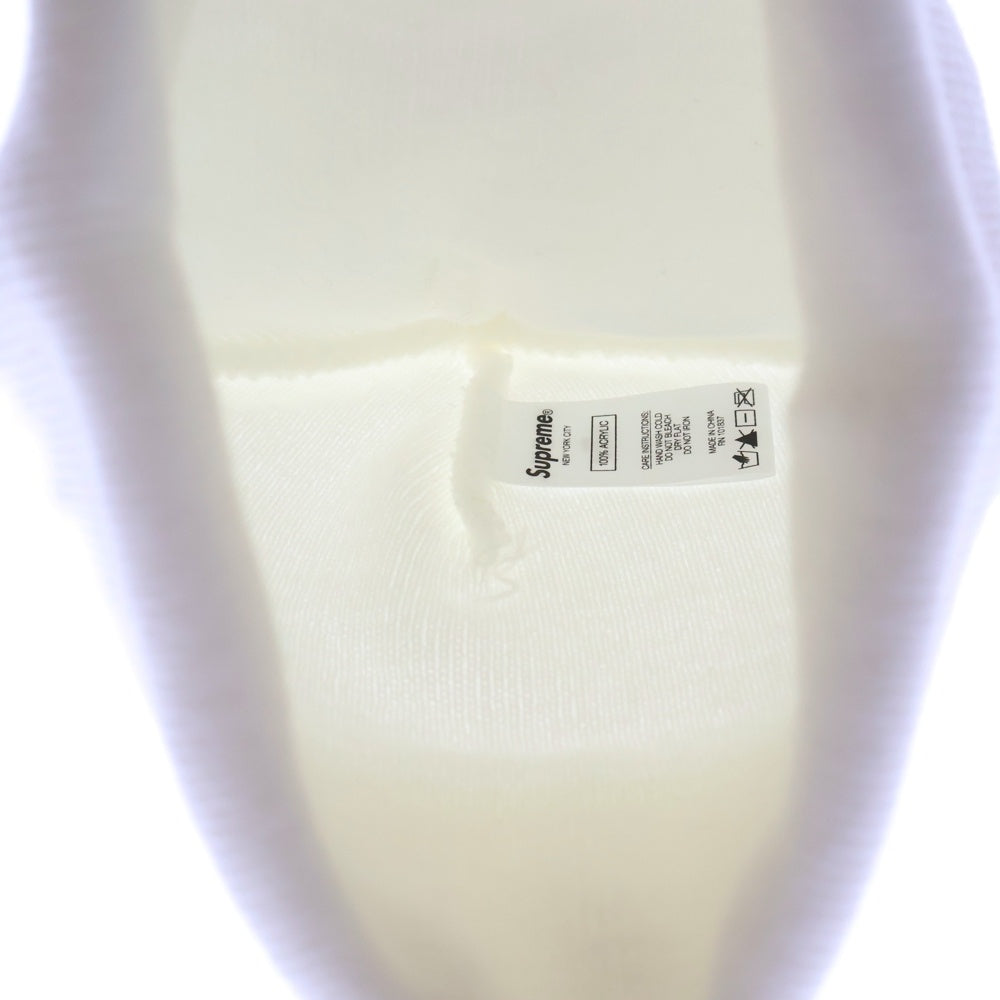 SUPREME(シュプリーム) 21SS Lenticular Patch Beanie レンチキュラーパッチ ビーニー ニット帽 帽子 ホワイト/レッド