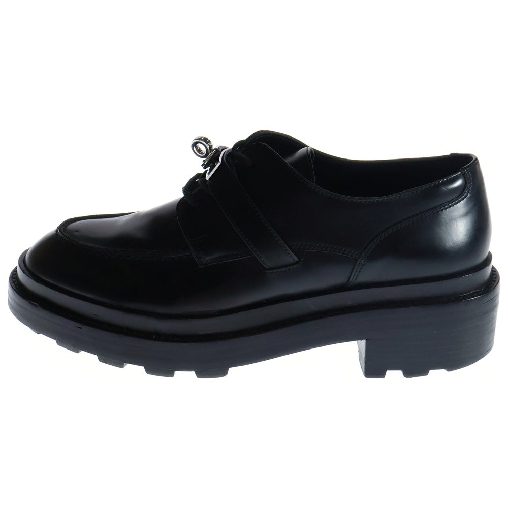 HERMES(エルメス) ファースト ケリーバックル レザーローファー ブラック