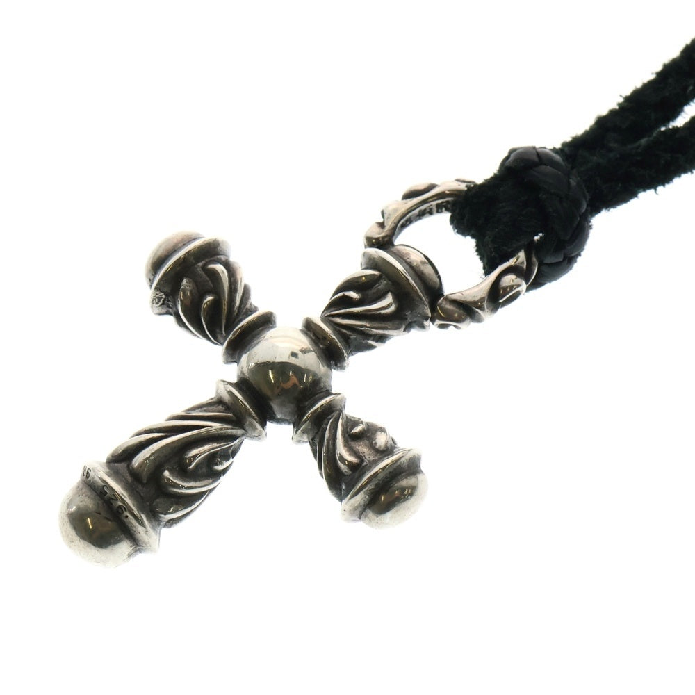 CHROME HEARTS(クロムハーツ) CAMPANA CROSS SM カンパナクロス スモール レザーブレイド ペンダント ネックレス シルバー