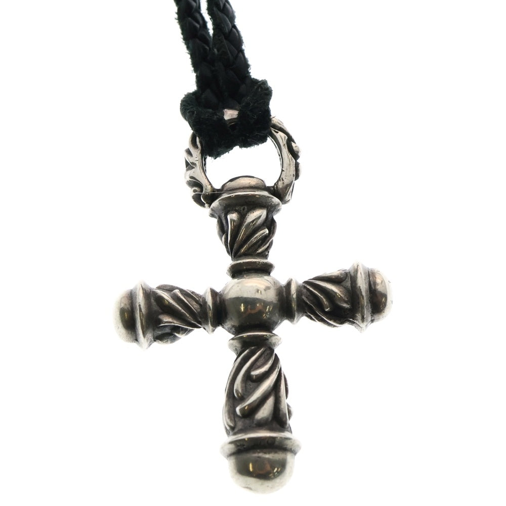 CHROME HEARTS(クロムハーツ) CAMPANA CROSS SM カンパナクロス スモール レザーブレイド ペンダント ネックレス シルバー