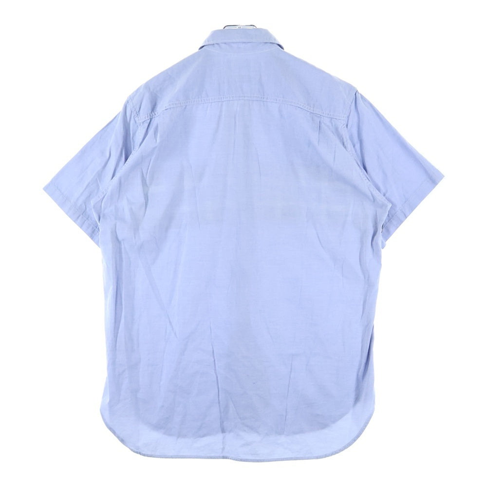 nonnative(ノンネイティブ) ×HOMBRENino フロントチェック切替半袖シャツ ブルー