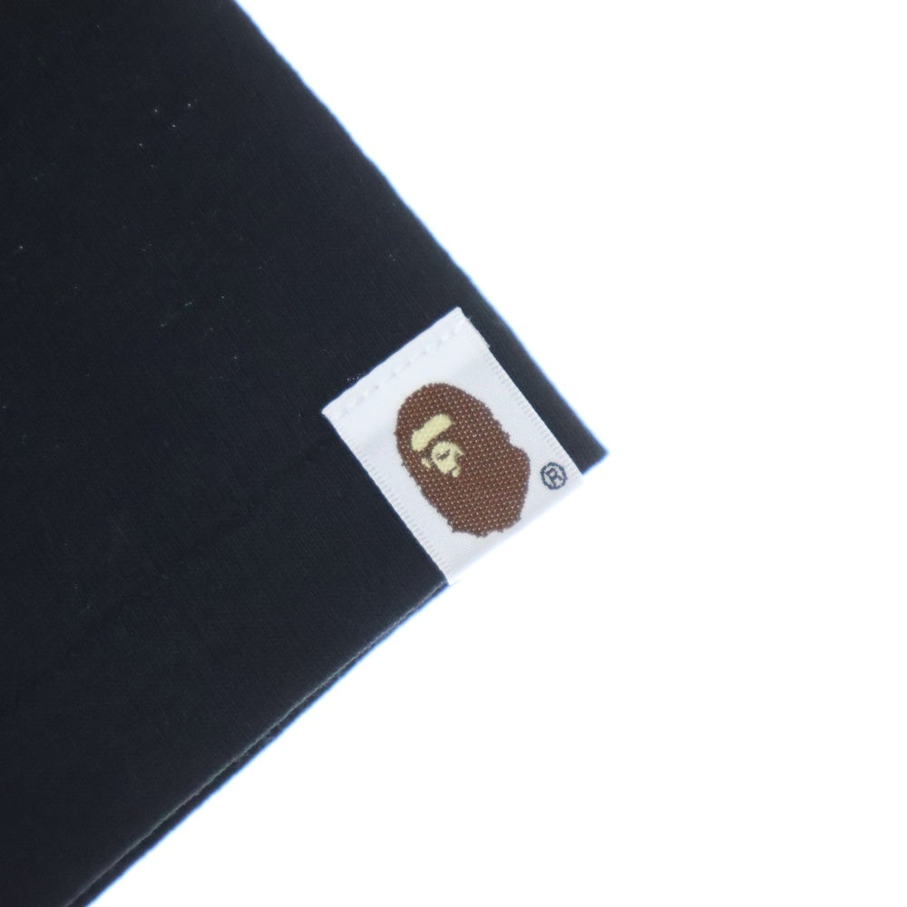 A BATHING APE(アベイシングエイプ) COLLEGE TEE クルーネック半袖Tシャツカットソー ブラック 001TEL801001M