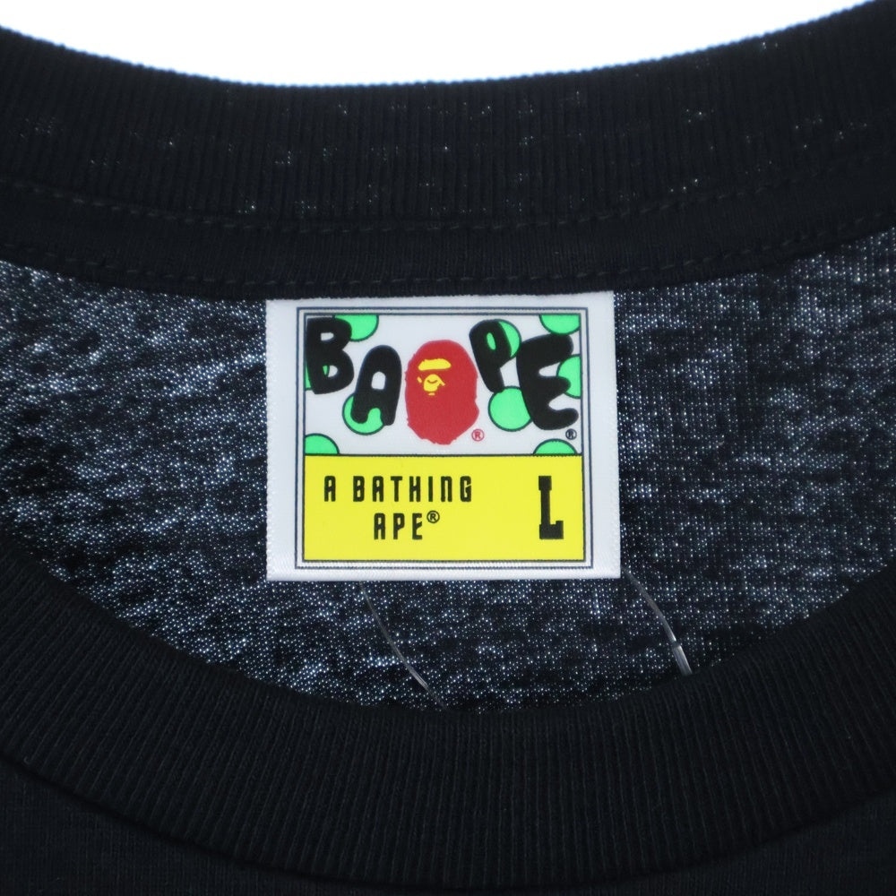 A BATHING APE(アベイシングエイプ) COLOR CAMO BY BATHING APE TEE クルーネック半袖Tシャツカットソー ブラック/レッド 001TEL801017M