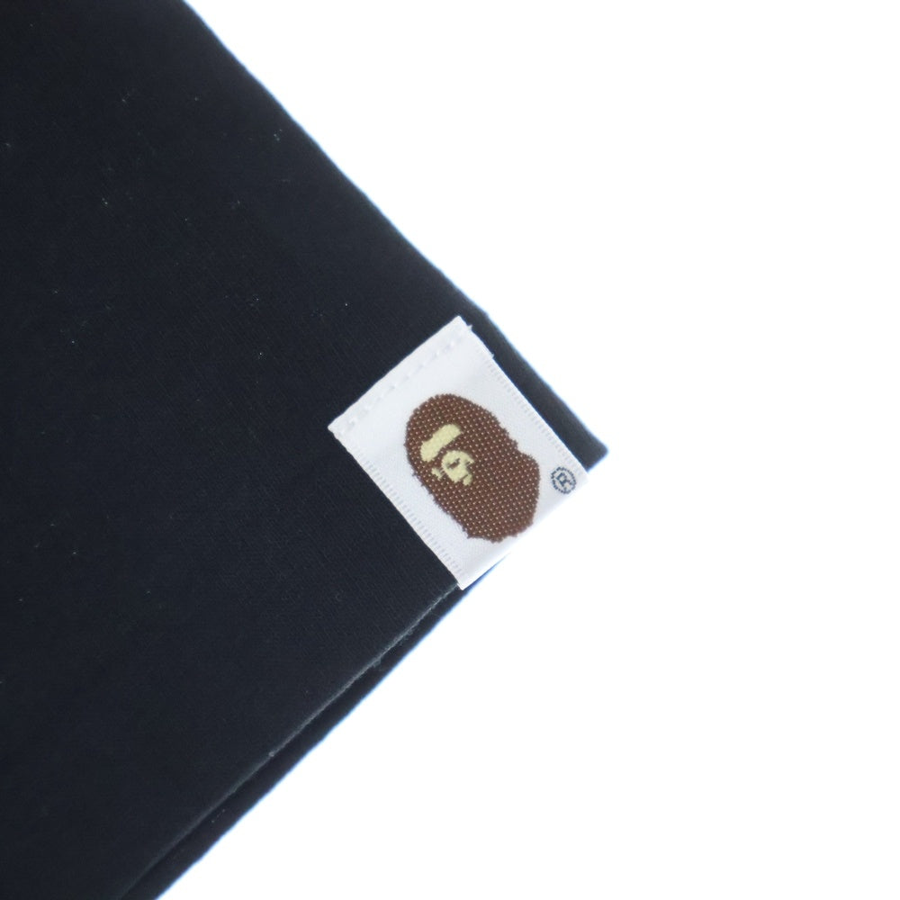 A BATHING APE(アベイシングエイプ) COLLEGE TEE クルーネック半袖Tシャツカットソー ブラック 001TEL801001M
