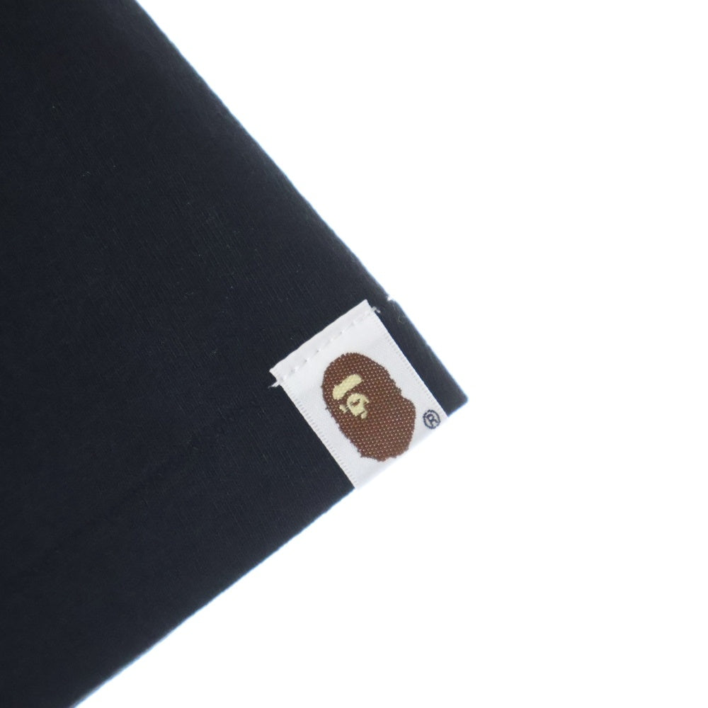 A BATHING APE(アベイシングエイプ) COLOR CAMO BY BATHING APE TEE クルーネック半袖Tシャツカットソー ブラック/レッド 001TEL801017M