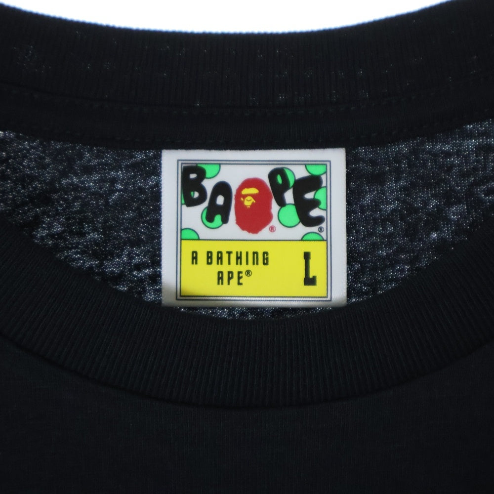 A BATHING APE(アベイシングエイプ) COLOR CAMO BY BATHING APE TEE クルーネック半袖Tシャツカットソー ブラック/レッド 001TEL801017M