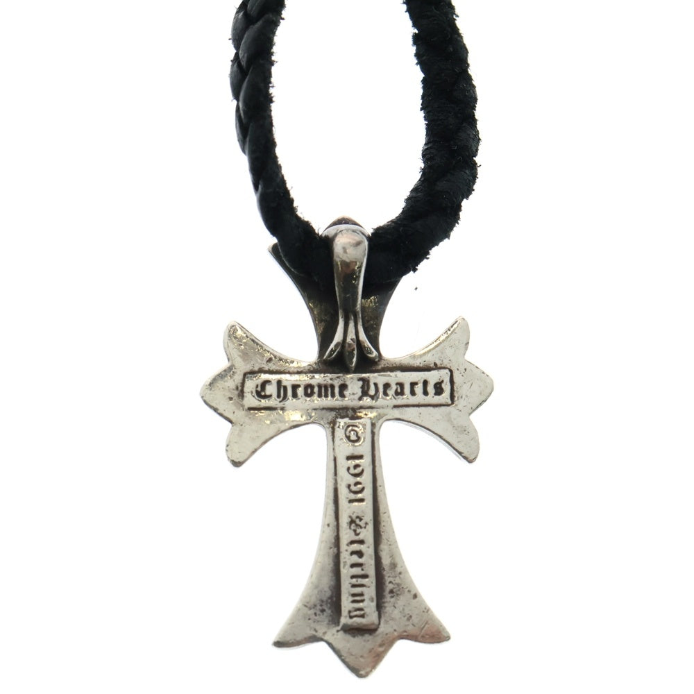 CHROME HEARTS(クロムハーツ) CH CRS SMLスモールCHクロス BC ボロチップブレイド ネックレス シルバー BCA220