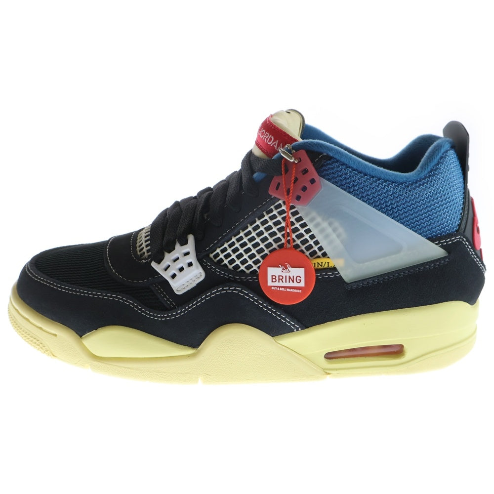 NIKE(ナイキ) ×UNION AIR JORDAN 4 OFF NOIR ×ユニオン エアジョーダン4 ハイカットスニーカー US8.5/26.5cm マルチカラー DC9533-001