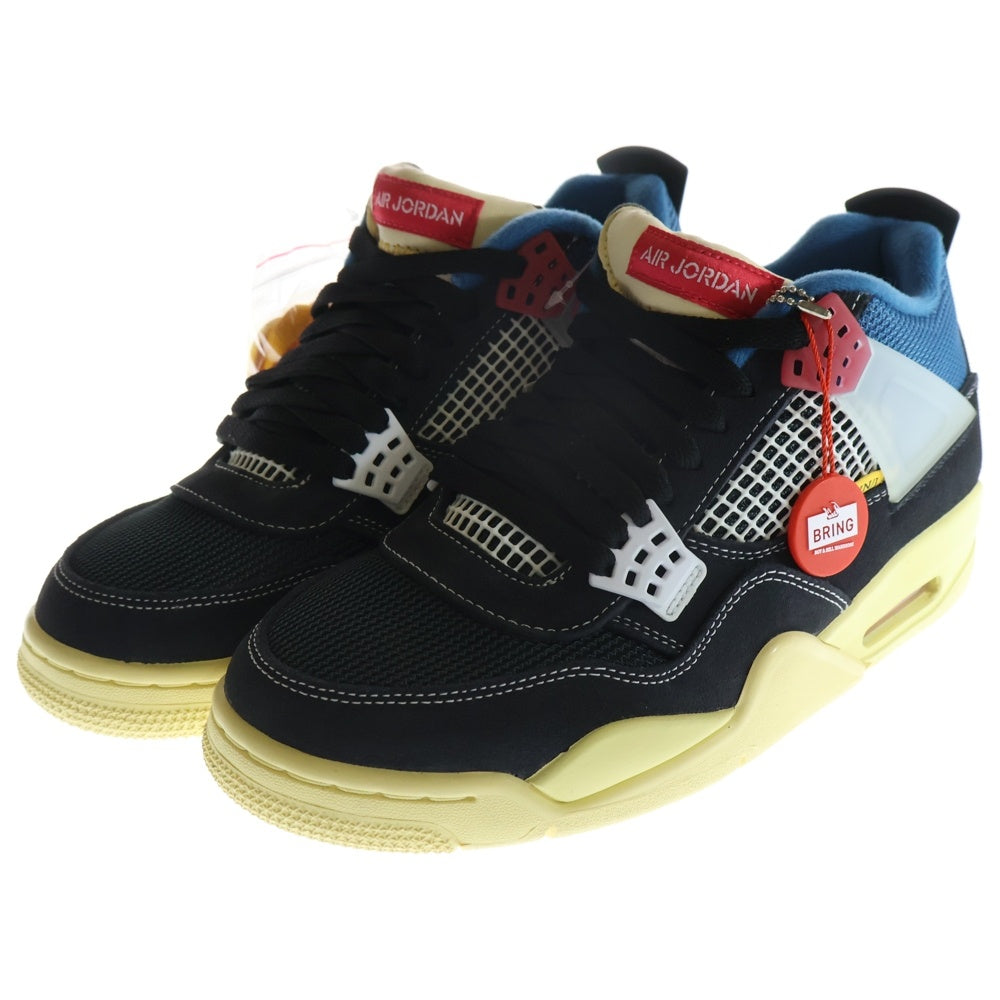 NIKE(ナイキ) ×UNION AIR JORDAN 4 OFF NOIR ×ユニオン エアジョーダン4 ハイカットスニーカー US8.5/26.5cm マルチカラー DC9533-001