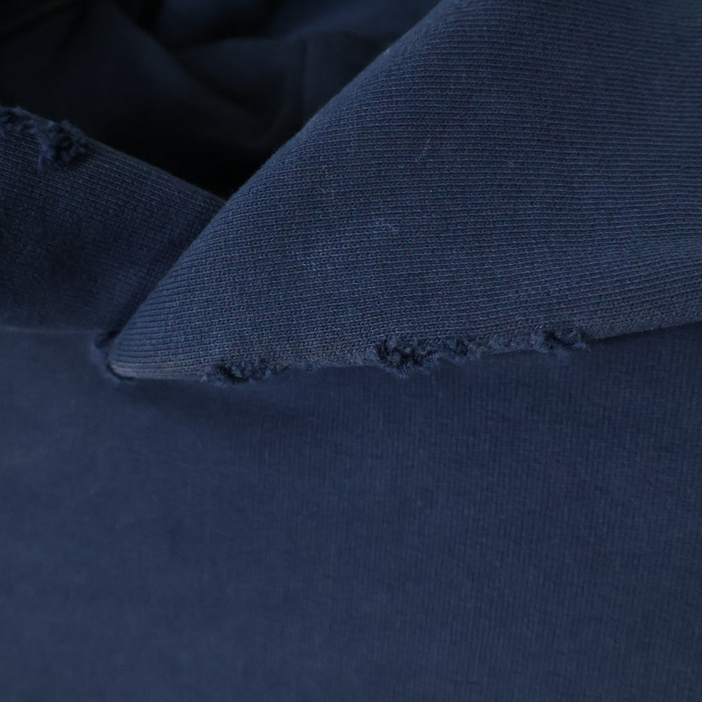 BALENCIAGA(バレンシアガ) 23SS Tape Type Ripped Pocket Hoodie テープタイプ リップポケット プルオーバーパーカー ネイビー 744441 TOVB1