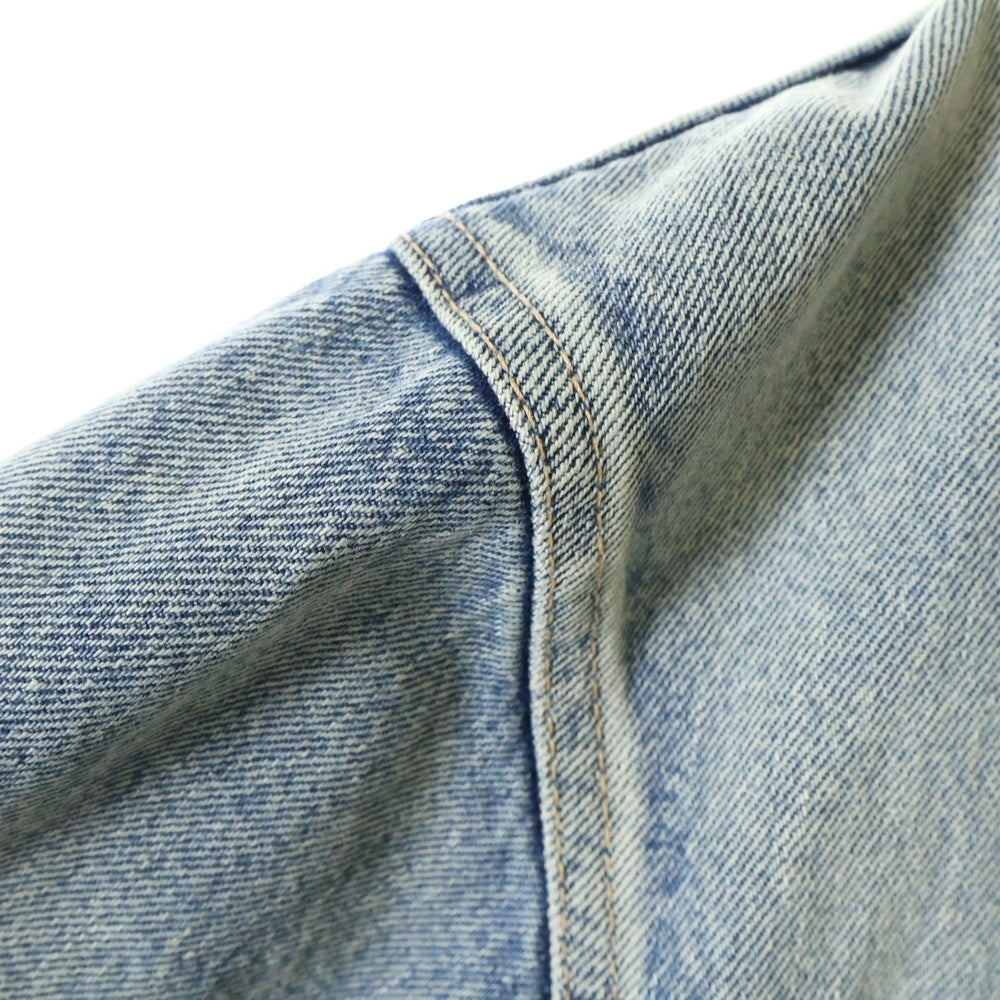 BALENCIAGA(バレンシアガ) 22SS Logo Denim Jacket フロント刺繍ロゴ デニムジャケット インディゴ 671889 TAP04