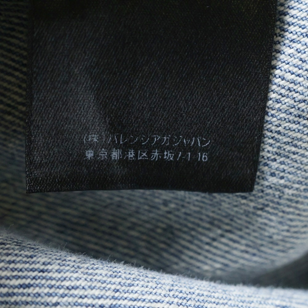 BALENCIAGA(バレンシアガ) 22SS Logo Denim Jacket フロント刺繍ロゴ デニムジャケット インディゴ 671889 TAP04