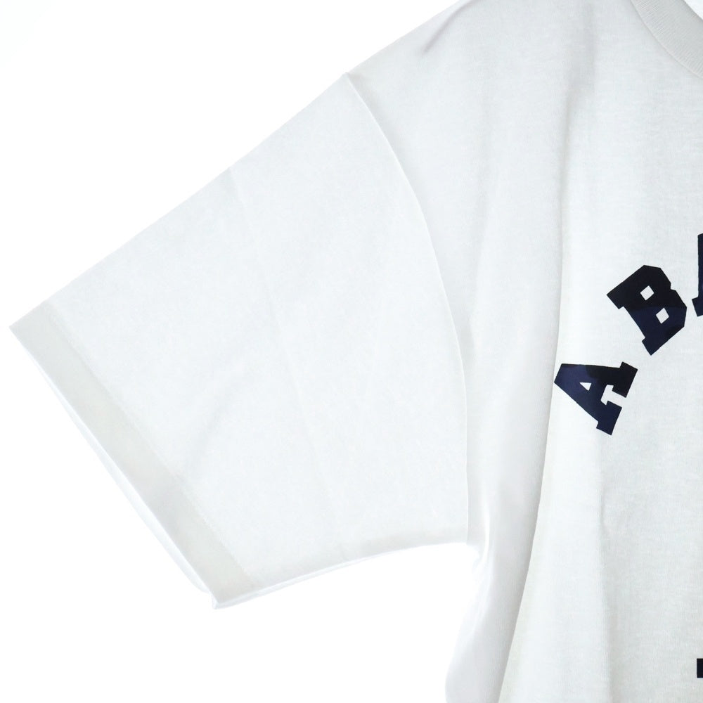 A BATHING APE(アベイシングエイプ) COLOR CAMO COLLEGE TEE カラーカモ クルーネック半袖Tシャツカットソー ホワイト/ネイビー 001TEL801016M