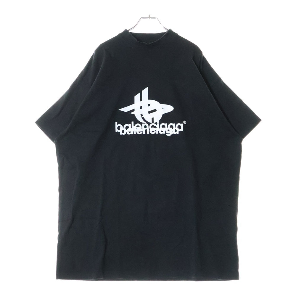 BALENCIAGA(バレンシアガ) 23AW レイヤードスポーツロゴ クルーネック半袖Tシャツカットソー ブラック 739028 TPVF2