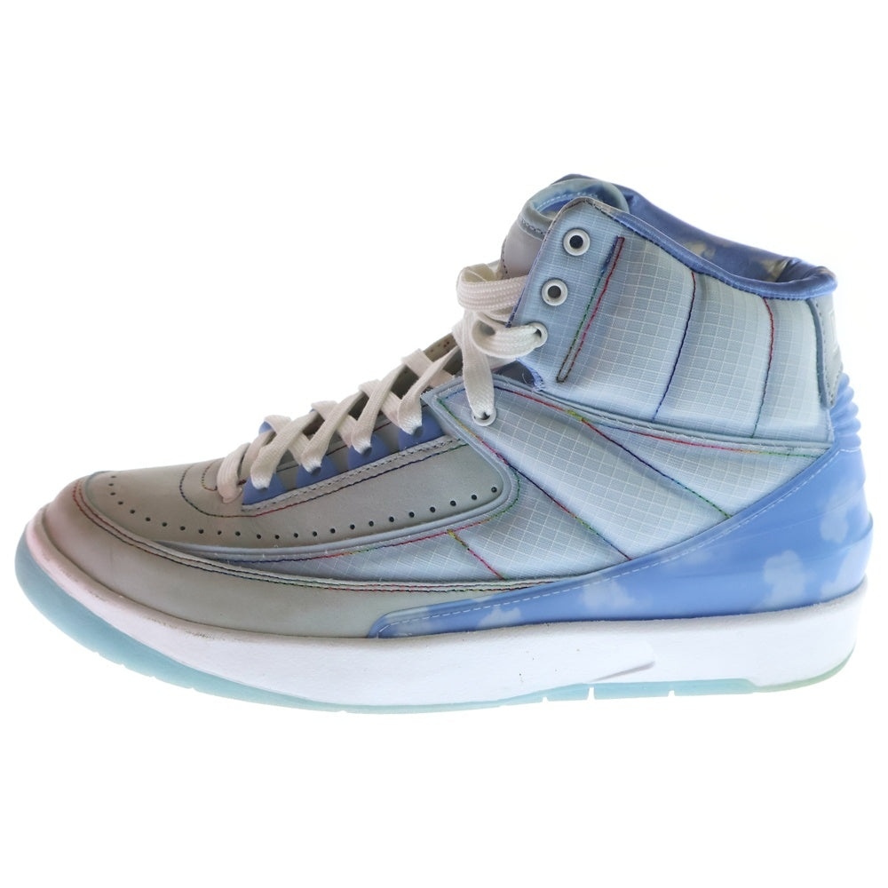 NIKE(ナイキ) ×J BALVIN AIR JORDAN 2 RETRO J バルヴィン エアジョーダン2 レトロ ハイカットスニーカー ブルー US7.5/25.5cm DQ7691-419