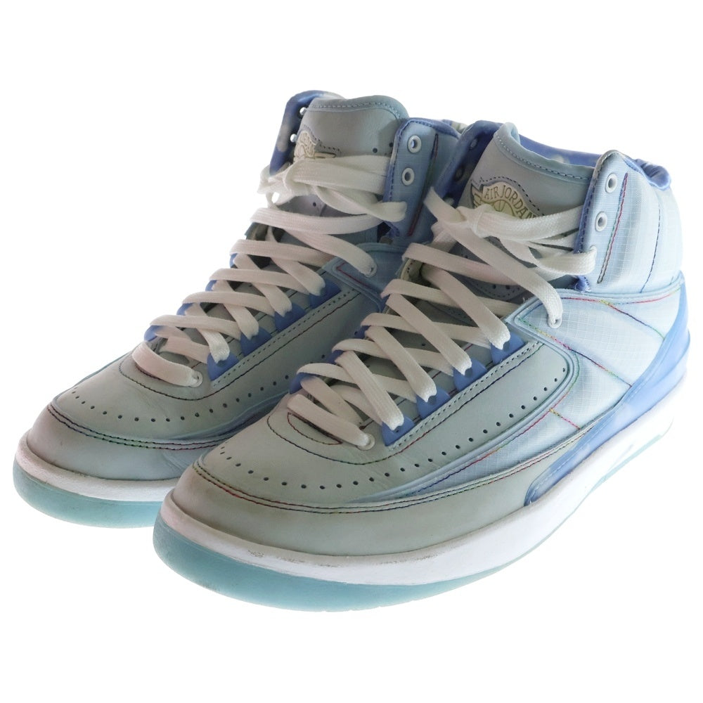 NIKE(ナイキ) ×J BALVIN AIR JORDAN 2 RETRO J バルヴィン エアジョーダン2 レトロ ハイカットスニーカー ブルー US7.5/25.5cm DQ7691-419