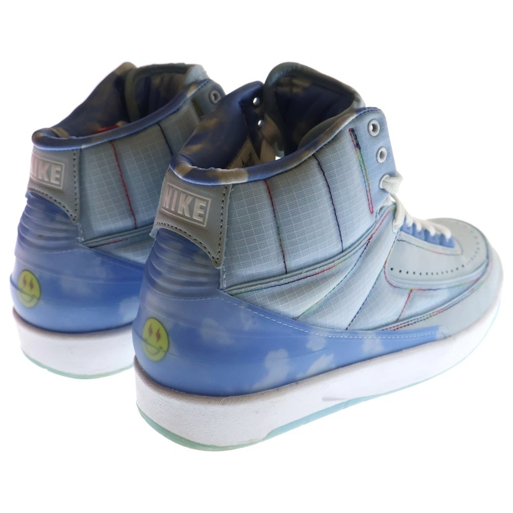 NIKE(ナイキ) ×J BALVIN AIR JORDAN 2 RETRO J バルヴィン エアジョーダン2 レトロ ハイカットスニーカー ブルー US7.5/25.5cm DQ7691-419