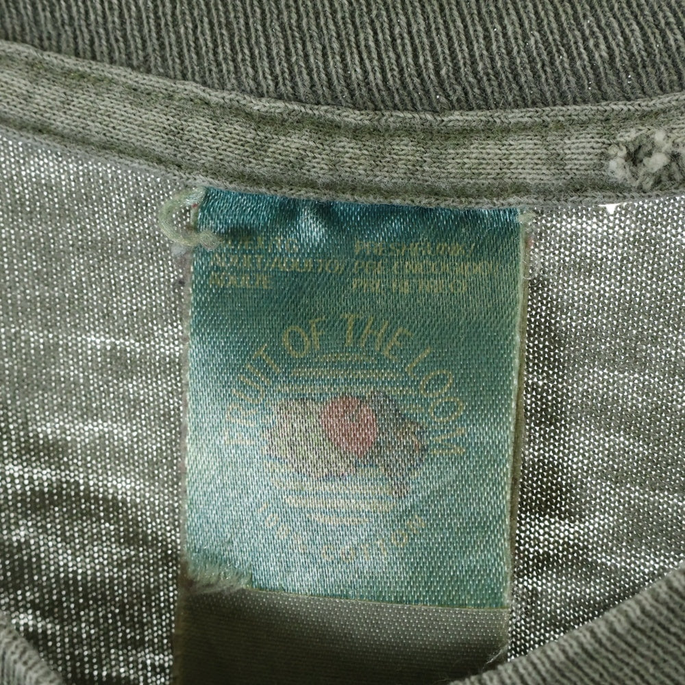 VINTAGE(ヴィンテージ) R.E.M. 1995 TOUR 両面プリント クルーネック半袖Tシャツカットソー カーキ