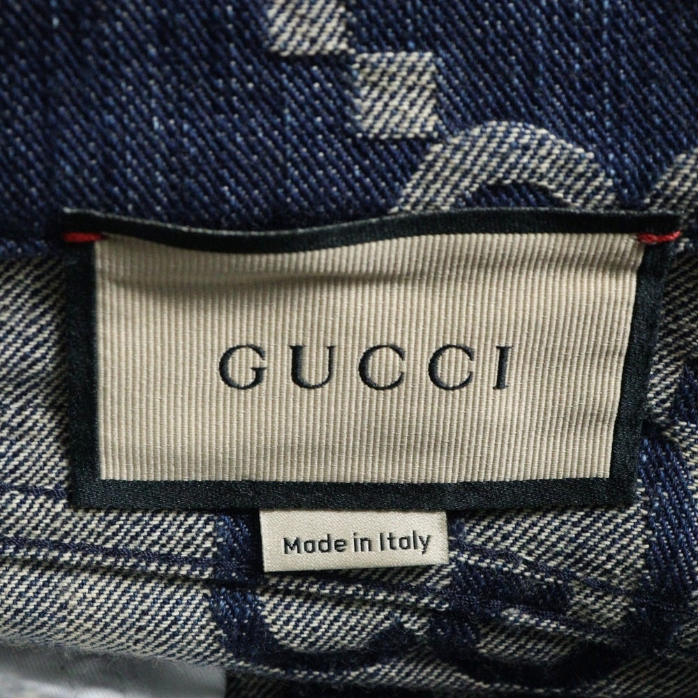 GUCCI(グッチ) ジャンボGG 総柄デニムパンツ レディース インディゴ 678811 XDBTX