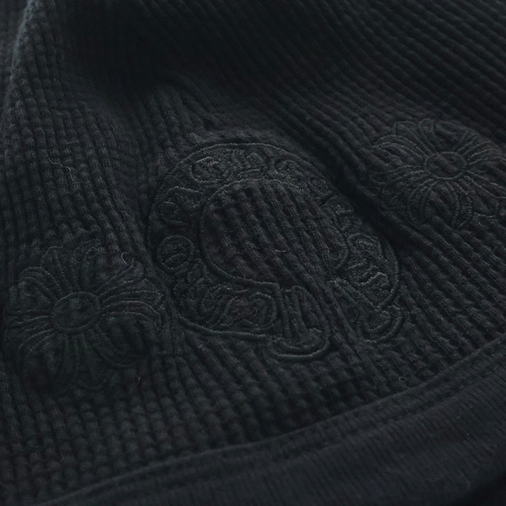 CHROME HEARTS(クロムハーツ) THERMAL BEANIE CH ホースシュー刺繍 サーマルニットビーニー ニットキャップ 帽子 ブラック