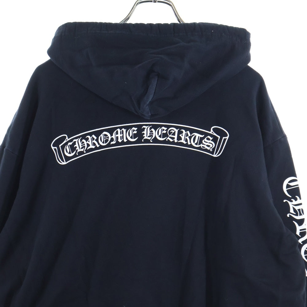 CHROME HEARTS(クロムハーツ) SCROOL HOODIE スクロールラベル プルオーバーパーカー フーディー ブラック