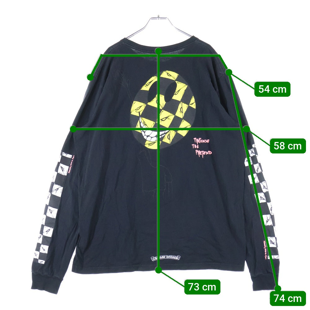 CHROME HEARTS(クロムハーツ) ×MATTY BOY PPO PRETENSE LS Tee×マッティーボーイ プリテンス バックプリント クルーネック長袖Tシャツカットソー ブラック