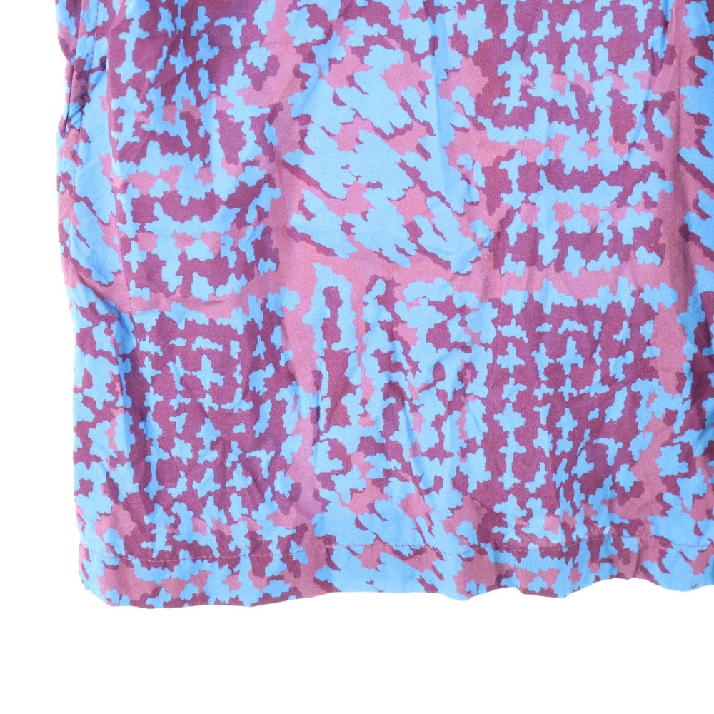 STUSSY(ステューシー) 21SS Hand Drawn Houndstooth 半袖シャツ ブルー/レッド